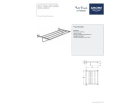 Technical Guide - GROHE Essentials Accessories Multi-Towel Rack 550mm Chrome