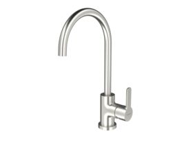 Supporting Image - Nobili Balance Gooseneck Sink Mixer Tap Brushed Nickel (4 Star)