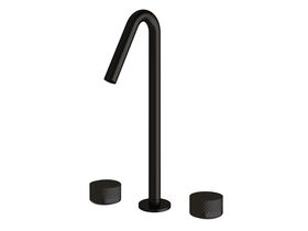 Sussex Pure Vessel Basin Set with Diamond Textured Handles PVD Matte Black (5 Star)