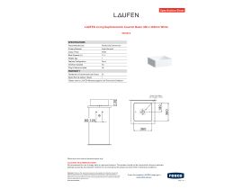 Specification Sheet - LAUFEN Living Saphirkeramik Counter Basin 360 x 360mm White
