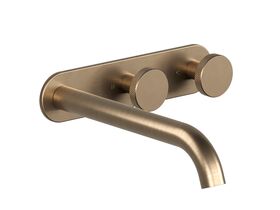 Supporting Image - Faucet Strommen Vara Disc Wall Basin / Bath Hostess Tap System Right Hand 200mm Trimset Discovery Bronze (6 Star) Lead Free