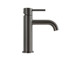 Supporting Image 1 - Mizu Drift Basin Mixer Curved Spout Brushed Gunmetal (6 Star) Lead Free