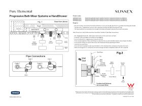 Installation Instructions - Sussex Pure Elemental Progressive Bath Mixer System with Handshower