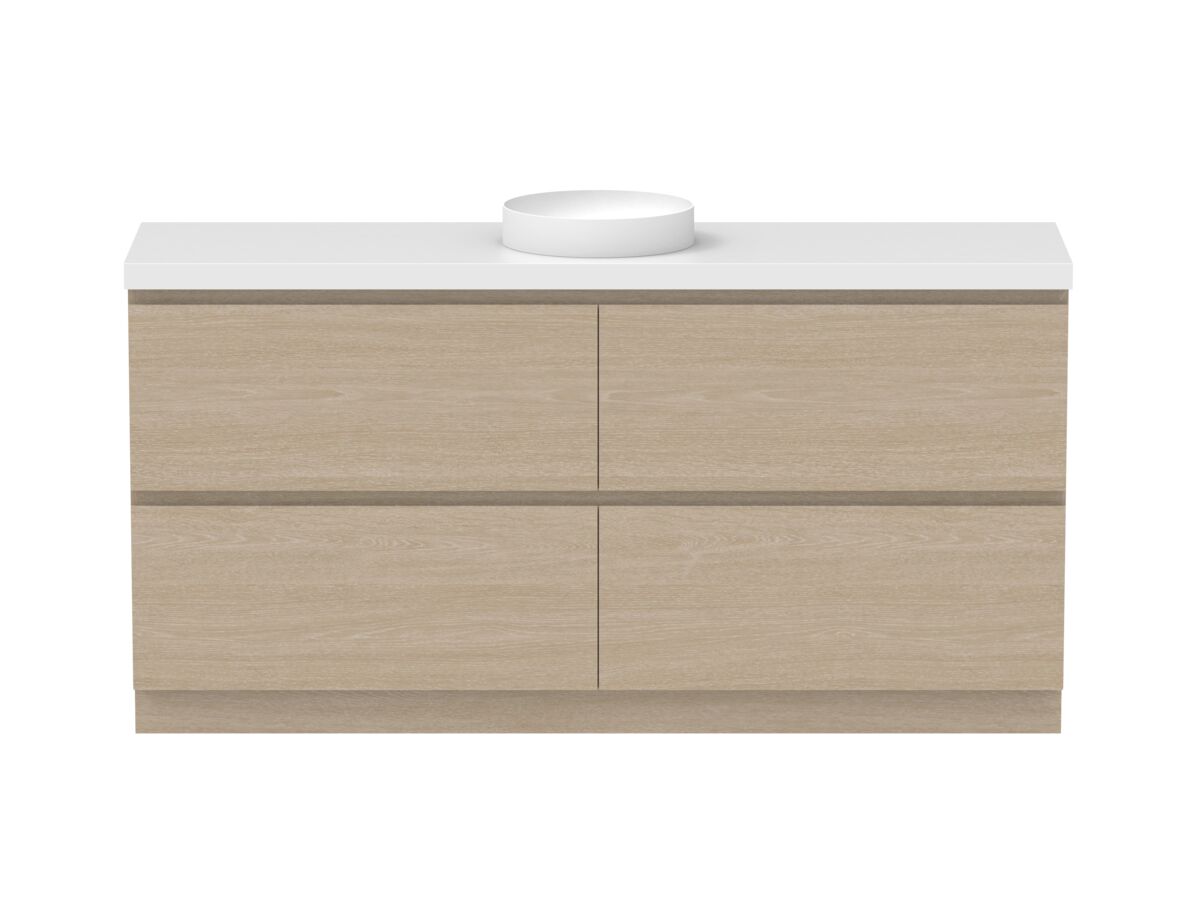 Hero - Posh Domaine All-Drawer Twin 1800mm Floor Mounted Vanity Unit Single Bowl 50mm Top