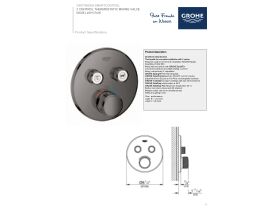 Technical Guide - GROHE SmartControl Concealed Thermostatic 2 Button Trimset Round Hard Graphite
