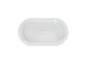 Supporting Image - Posh Solus Back to Corner Freestanding Bath 1300mm Left Corner with Overflow Gloss White - Top View