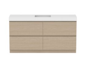 Hero - Posh Domaine All-Drawer Twin 1800mm Floor Mounted Vanity Unit Single Bowl 90mm Top