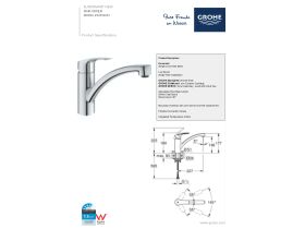 Technical Guide - GROHE Eurosmart New Sink Mixer Chrome Plated (4 Star)