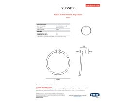Specification Sheet - Sussex Scala Guest Towel Ring Chrome