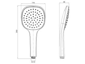 Mizu Bloc MK2 Shower Handpiece (3 Star)