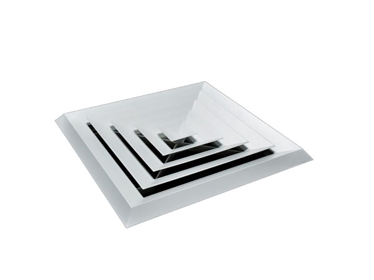 Bradflo Aluminium Bevel Diffuser 4 Way Square