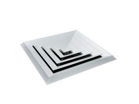 Bradflo Aluminium Bevel Diffuser 4 Way Square