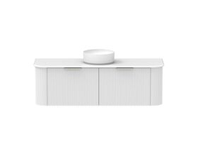 Supporting Image - Kado Neue Fluted Double Curve All Drawer 1500 Wall Hung Vanity with Centre Basin20mm Ultra White