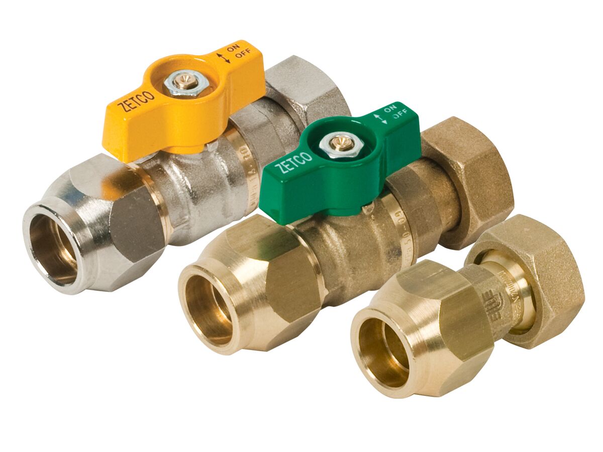 Zetco Valve Kit - Water & Outlet Fitting Family Flared and Gas Family Flared W20/G20