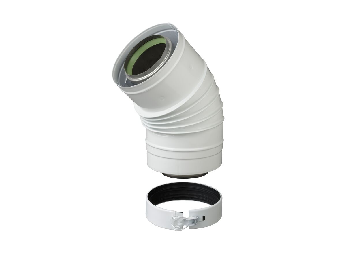 Thermann Commercial 28 Flue Elbow 45 Degree 80/125
