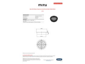 Specification Sheet - Mizu Drift Brass Trapscrew Grate Round 80mm Matte Black