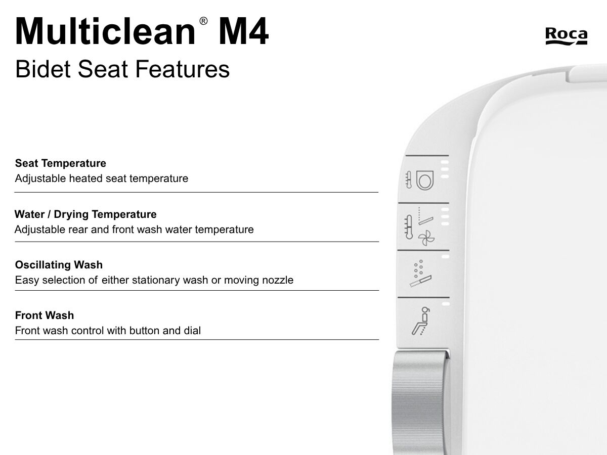 Multiclean M4 Bidet Seat Features