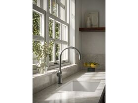 In Situ - Faucet Strommen Vara Disc Gooseneck Sink Mixer Tap Brushed Graphite (4 Star) Lead Free