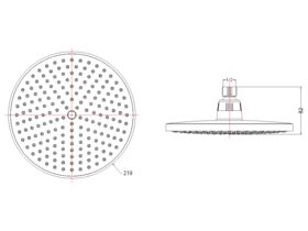 Posh Domaine Round Overhead Shower 220 Chrome (3 Star)