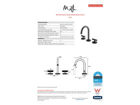 Specification Sheet - Milli Etch Basin Tap Set Matte Black (6 Star)