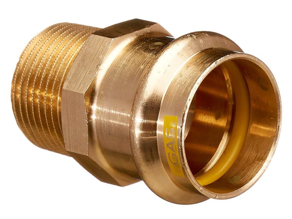 >B< Press Gas Male Coupling 25mm x 3/4" BSP