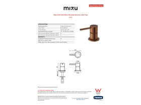 Specification Sheet - Mizu Drift Hob Mixer Brushed Bronze Lead Free
