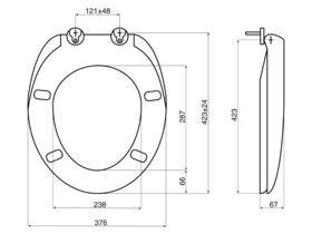 Posh Dominique/ Solus Soft Close Quick Release Toilet Seat White