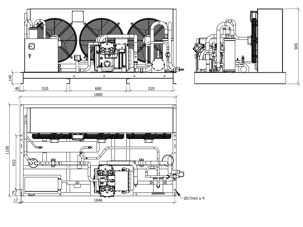 Tecumseh Semi Hermetic EVO Condensing Unit SHT4620ZHR 3 Phase