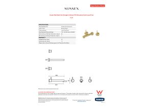 Specification Sheet - Scala Wall Bath Set Straight 250mm PVD Brushed Gold Lead Free