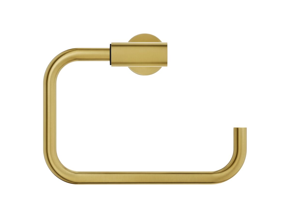 Supporting Image 2 - Mizu Drift Square Guest Towel Holder Brushed Brass - Front