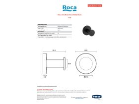 Specification Sheet - Roca Ona Robe Hook Matte Black