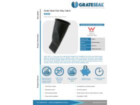 Specification Sheet - Grate Seal One Way Valve