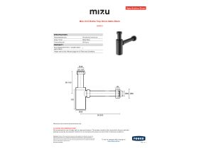 Specification Sheet - Mizu Drift Bottle Trap 40mm Matte Black