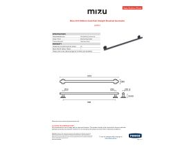 Specification Sheet - Mizu Drift 900mm Grab Rail Straight Brushed Gunmetal