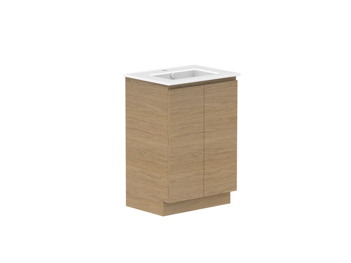 Supporting Image - Posh Domaine 600mm Floor Mount Vanity Unit Conventional Matte White Ceramic Top