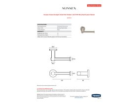 Specification Sheet - Sussex Scala Straight Toilet Roll Holder LUX PVD Brushed Oyster Nickel