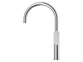 Supporting Image - Mizu Soothe MK2 Gooseneck Sink Mixer Curved Chrome (5 Star) Lead Free - Side