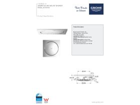 Technical Guide - GROHE Rainshower F-Series Ceiling Mounted Shower Head 254mm Chrome (2 Star)