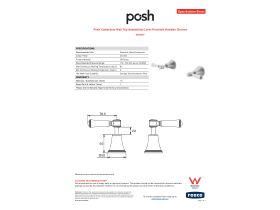 Specification Sheet - Posh Canterbury Wall Top Assemblies Lever Porcelain Handles Chrome