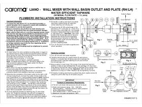 Installation Instructions - Caroma Liano Wall Basin Mixer (5 Star)