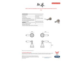 Specification Sheet - Milli Voir Wall Top Assemblies Lever Porcelain Handles Brushed Nickel Lead Free