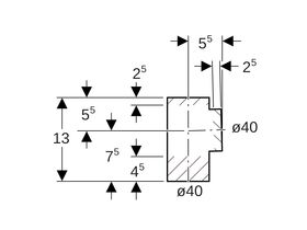 Geberit Junction 40mm x 88.5 Degree