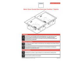 Installation Instructions - Memo Oscar Inset Double Bowl Sink Overflow 1 Taphole