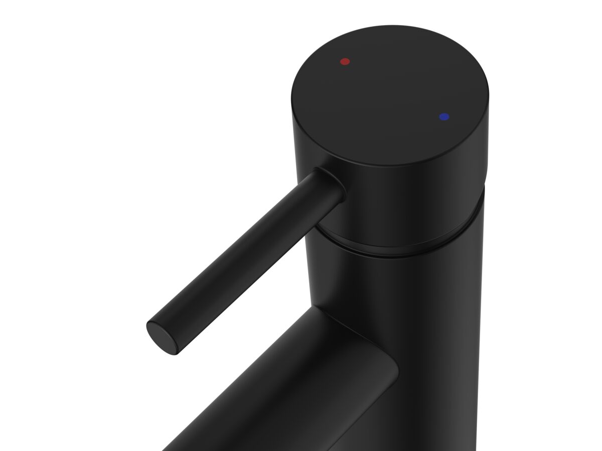 Supporting Image - Posh Bristol Pin Extended Basin Mixer Tap Matte Black (5 Star) Lead Free - Handle