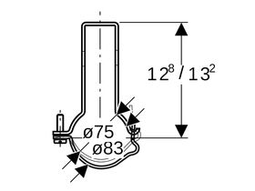 Geberit Pluviafix Pipe Bracket 75mm