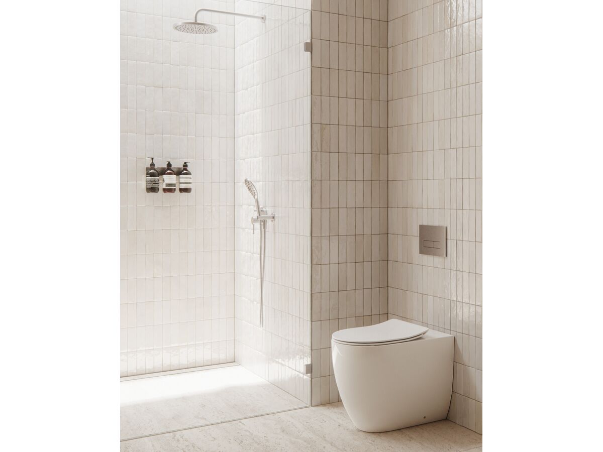 In Situ - Kado Lussi Back to Wall Vortex Rimless Overheight Toilet Suite with Soft Close Quick Release Seat White (4 Star)