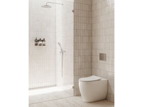 In Situ - Kado Lussi Back to Wall Vortex Rimless Overheight Toilet Suite with Soft Close Quick Release Seat White (4 Star)