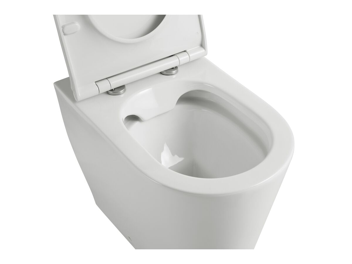 Kado Lux Back To Wall Rimless Overheight Pan with Thin Soft Close Quick Release Seat (4 Star)