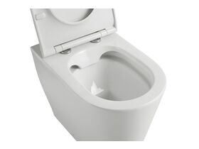 Kado Lux Back To Wall Rimless Overheight Pan with Thin Soft Close Quick Release Seat (4 Star)