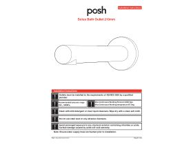 Installation Instructions - Posh Solus Bath Outlet 210mm
